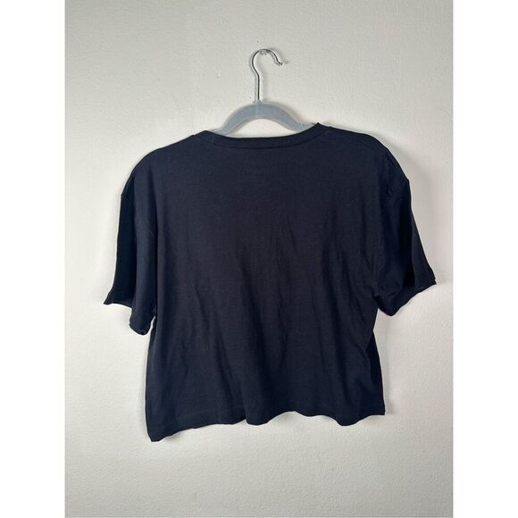 Blockbuster Video Graphic Tee Crop Top Black sz Large - Picture 4 of 5